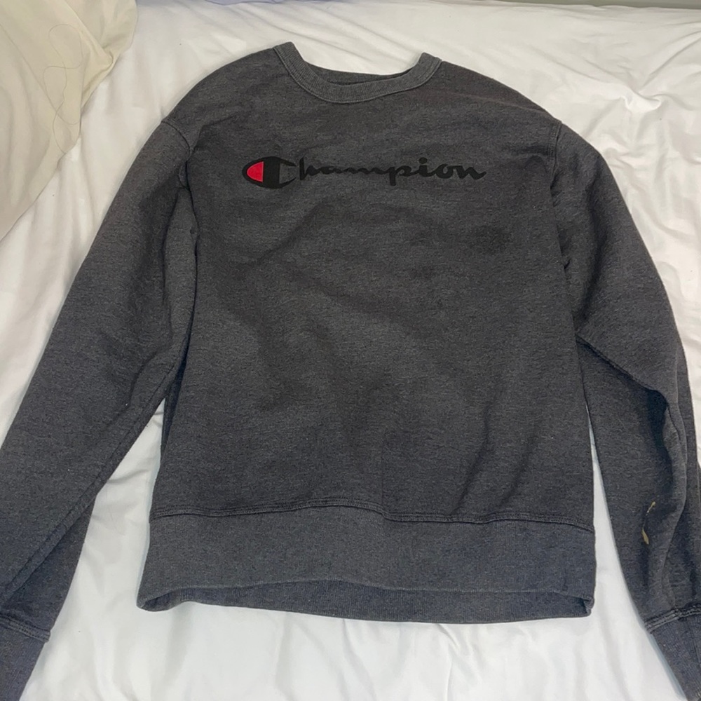 CHAMPION GREY CREWNECK
